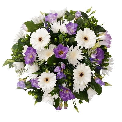 Purple & White Posy.