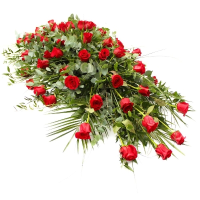 Red Rose Casket Spray.