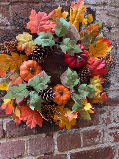 Pumpkin Wreath.