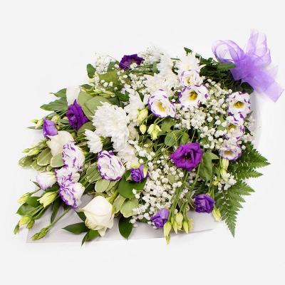 Purple and white tied sheaf